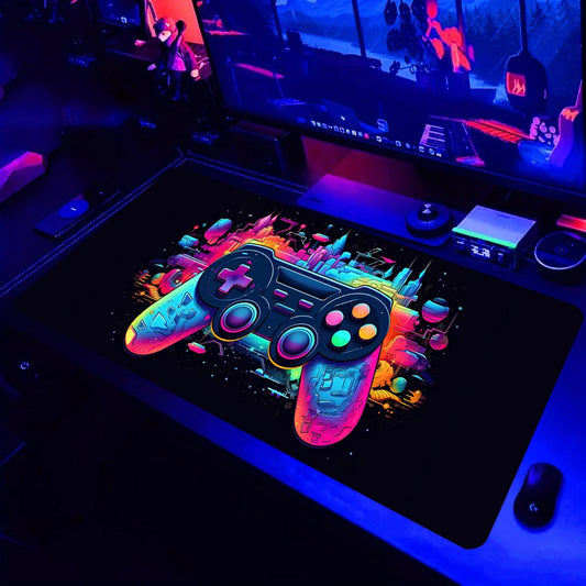 Gamepad Pattern Mouse Pad Large Gaming Mousepad XXL Gamer Keyboard Pads Office Laptop Desk Mats Non-Slip Rubber Home Table Mat