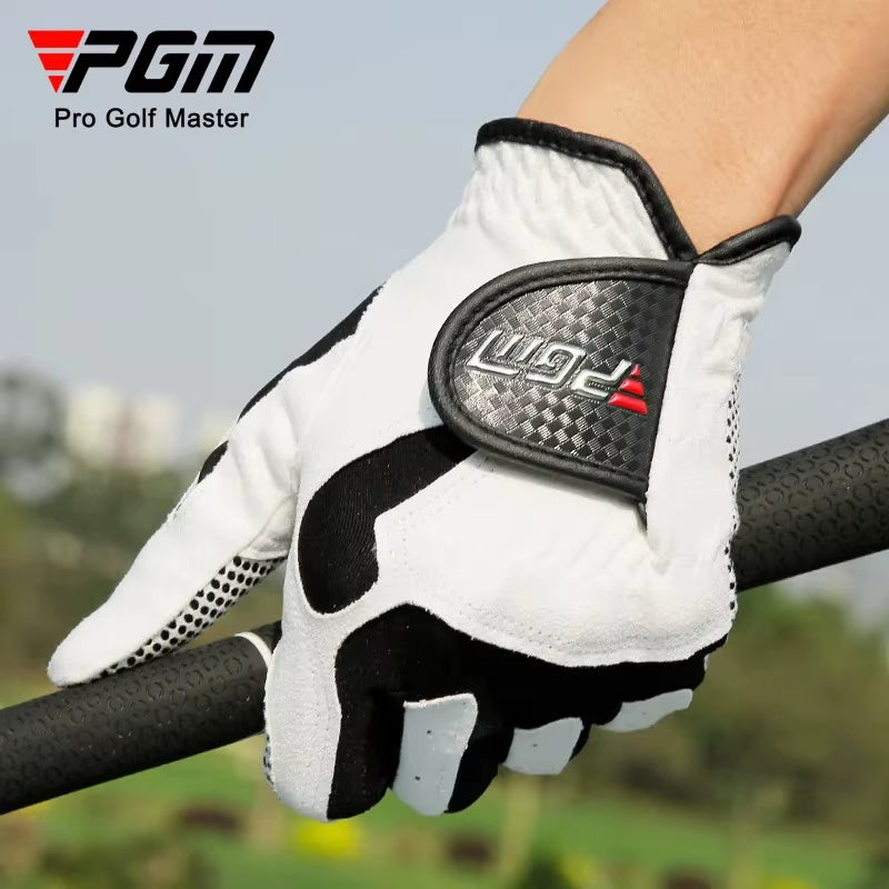 Professional Golf Gloves Microfiber Cloth Fabric Breathable Non-Slip Gloves Club Swing Putting Training Gloves