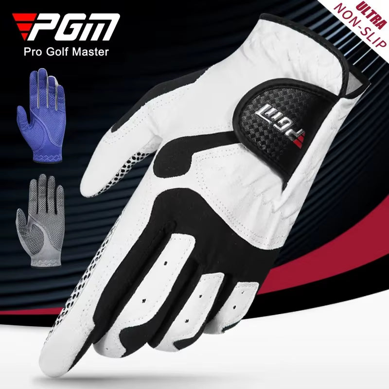 Professional Golf Gloves Microfiber Cloth Fabric Breathable Non-Slip Gloves Club Swing Putting Training Gloves